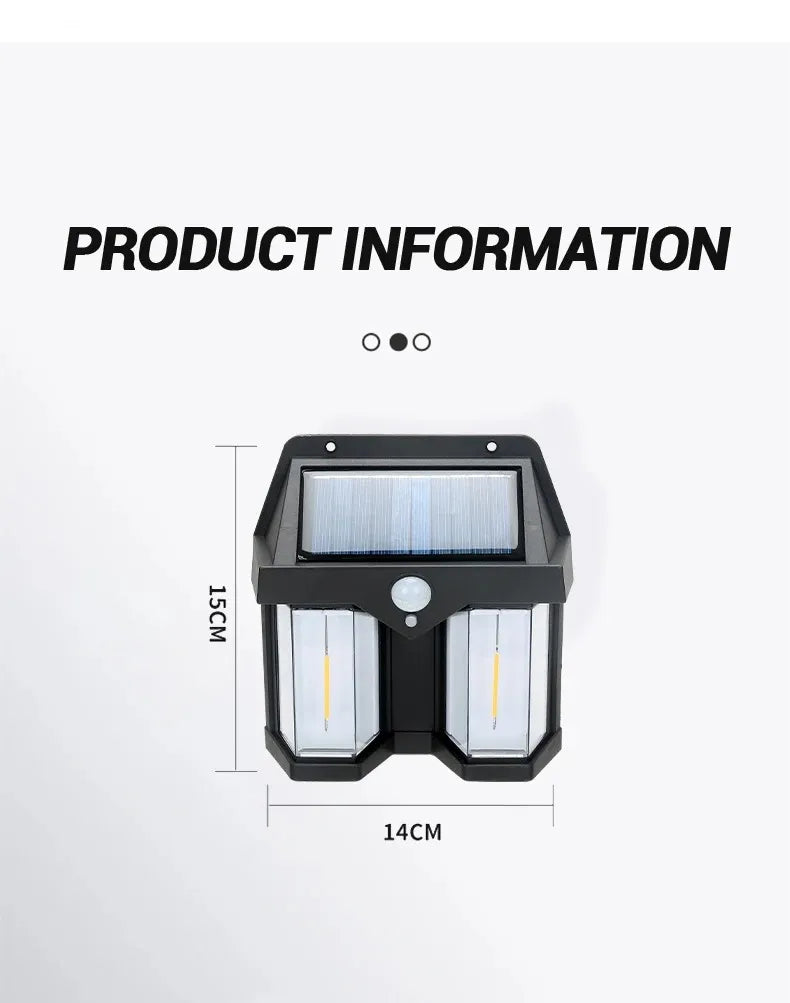 Solar wall lamp for outdoor garden