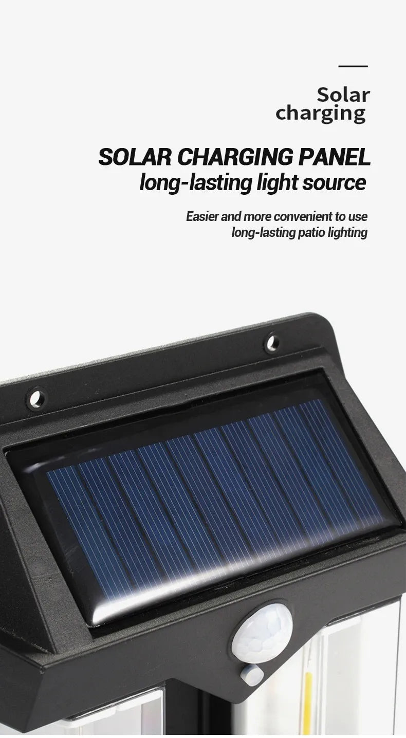 Solar wall lamp for outdoor garden