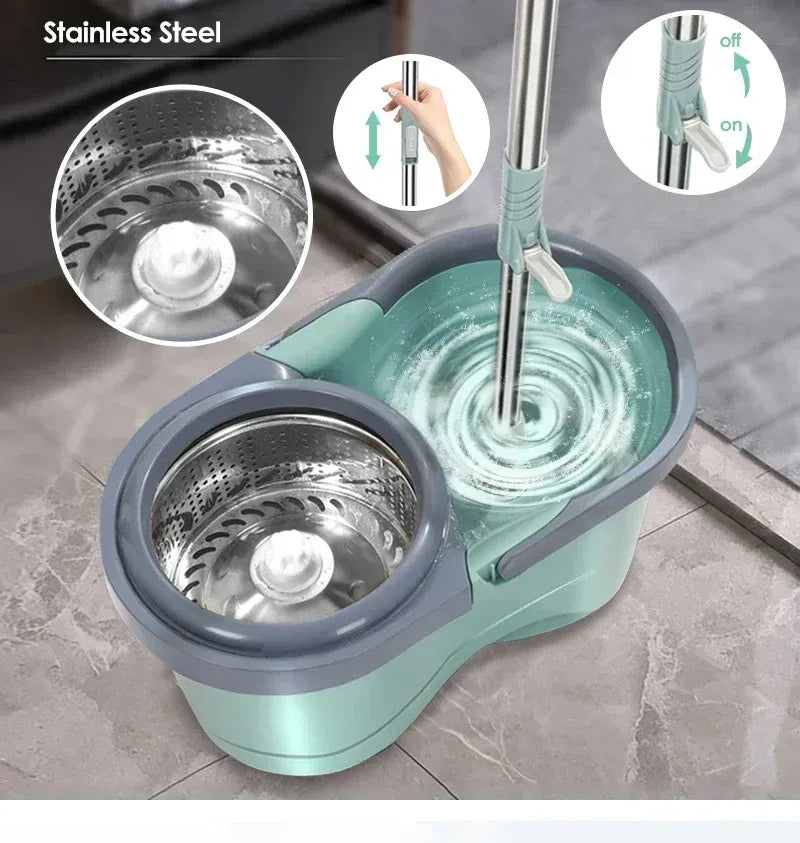 Easy Spin Magical Mop Set  Effortless Cleaning with 360° Spin Technology