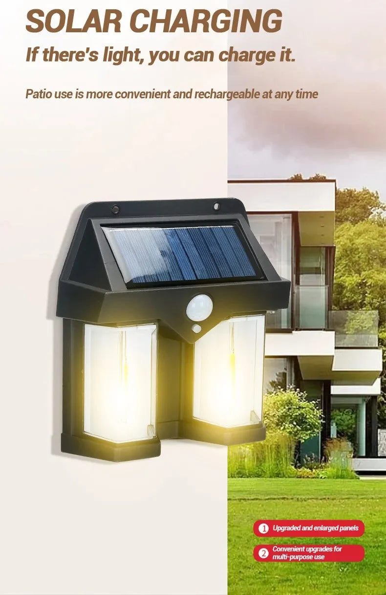 Solar wall lamp for outdoor garden