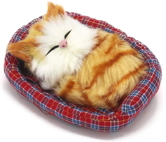 Sleeping Furry Cat For Decorations & Gift