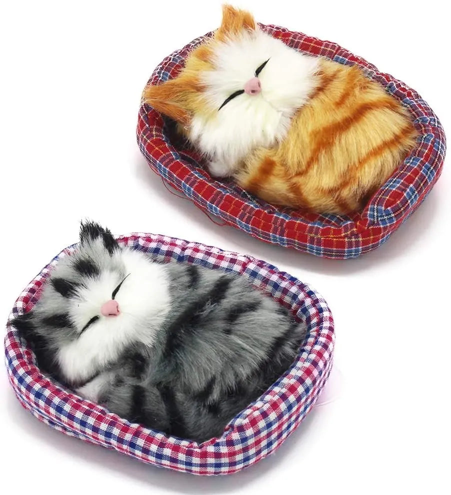 Sleeping Furry Cat For Decorations & Gift