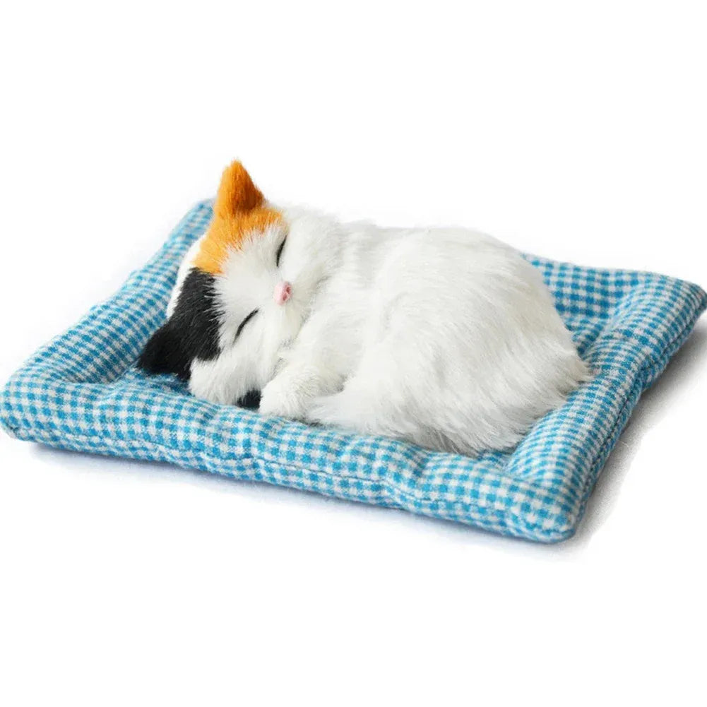 Sleeping Furry Cat For Decorations & Gift