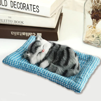 Sleeping Furry Cat For Decorations & Gift