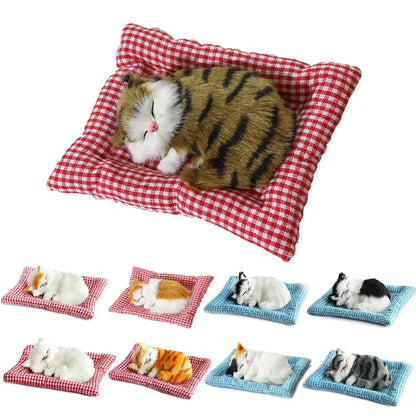 Sleeping Furry Cat For Decorations & Gift